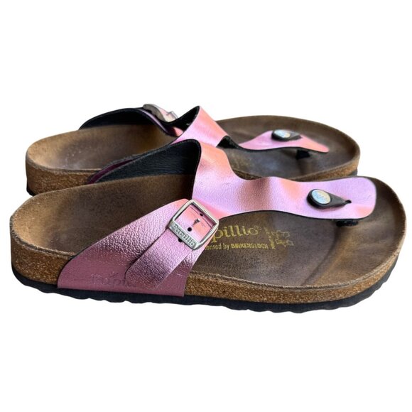 Papillio By Birkenstock Gizeh  EU 39  US W 8/M 6 Pink Leather Thong Sandals - Picture 2 of 11